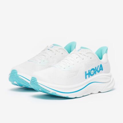 hoka clifton 10 white skyward blue