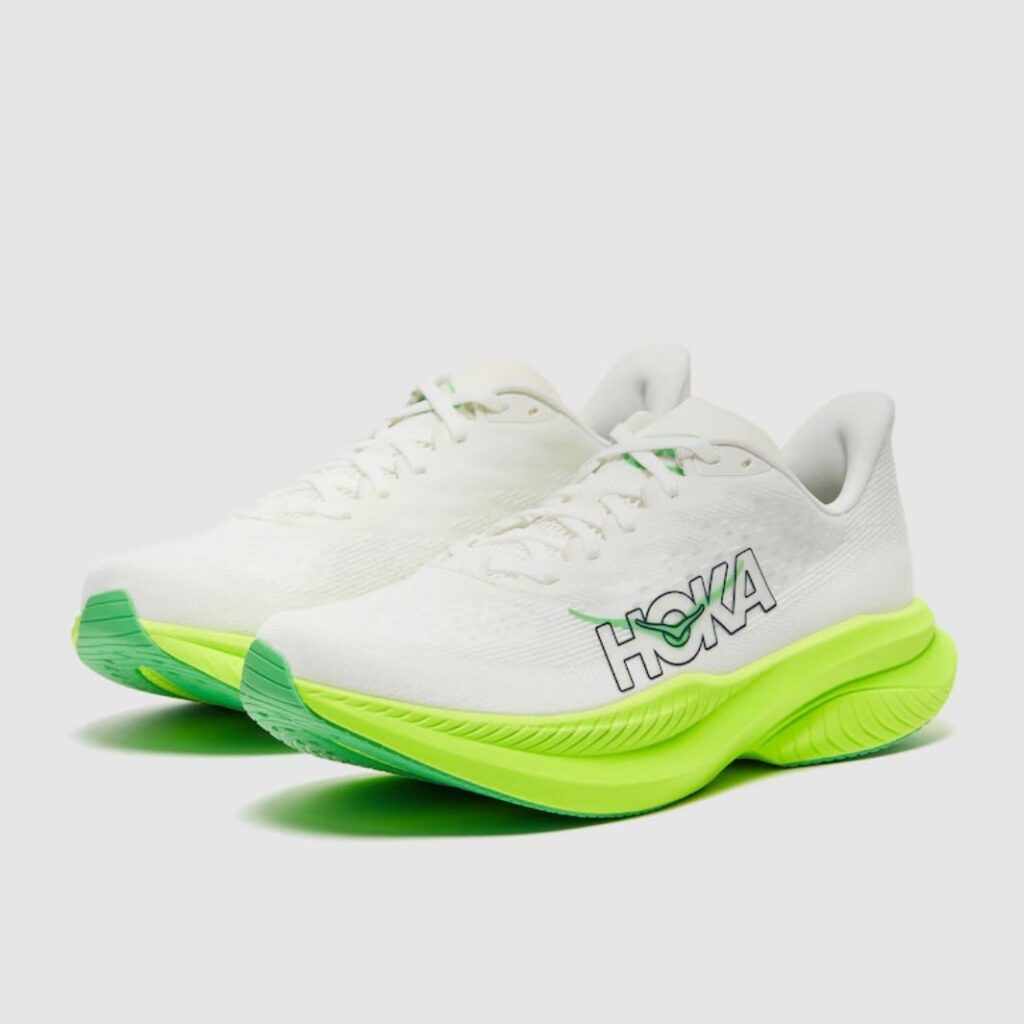 hoka mach 6 white neon lime