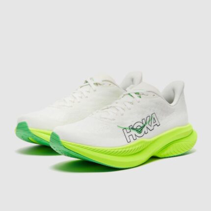 hoka mach 6 white neon lime