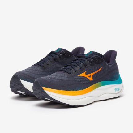 mizuno wave sky 9 baritone blue citrus