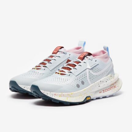 nike zoomx zegama 2 platinum paint splatter