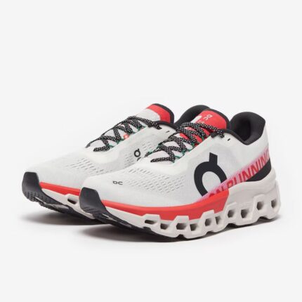 on cloudmonster 2 ivory silver red