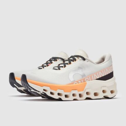 on womens cloudmonster 2 ivory tangerine