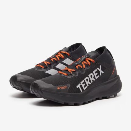 adidas terrex agravic mid gore tex black grey semi impact orange