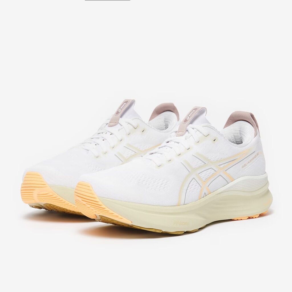 asics gel kayano 32 white orange glow